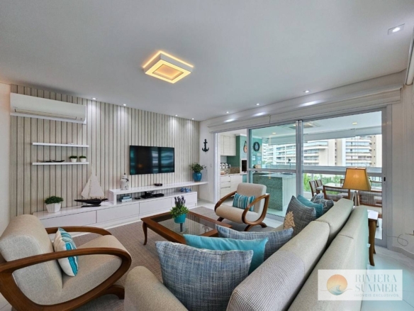 Apartamento com 3 dormitórios à venda, 158 m² por R$ 5.150.000,00 – Riviera – Módulo 8 – Bertioga/SP