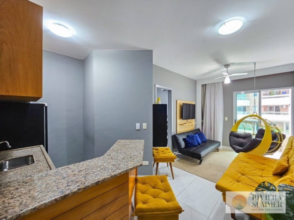 Apartamento com 1 dormitório à venda, 38 m² por R$ 1.300.000,00 – Riviera Módulo 6 – Bertioga/SP