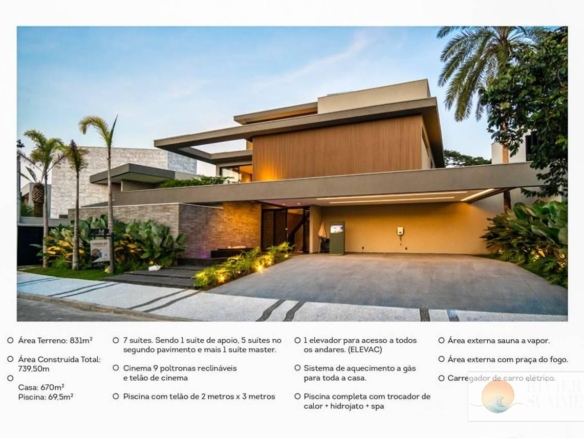 Casa com 7 dormitórios à venda, 670 m² por R$ 24.900.000,00 – Riviera Módulo 12 – Bertioga/SP