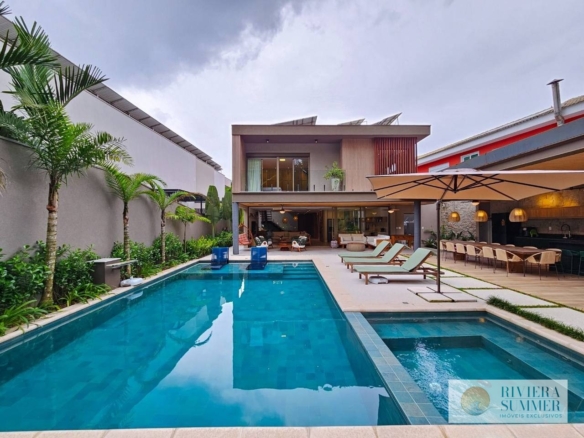 Casa com 5 dormitórios à venda, 420 m² por R$ 9.600.000,00 – Riviera Módulo 19 – Bertioga/SP