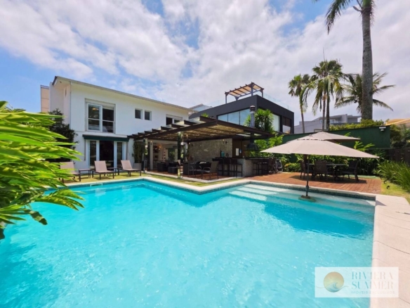 Casa com 5 dormitórios à venda, 397 m² por R$ 21.900.000,00 – Riviera Módulo 5 – Bertioga/SP